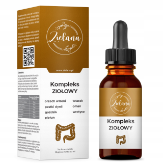Zielana Kompleks Ziołowy na odrobaczenie, krople, 50 ml