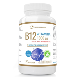 Witamina B12 1000 mcg + prebiotyk VEGE | 120 kaps