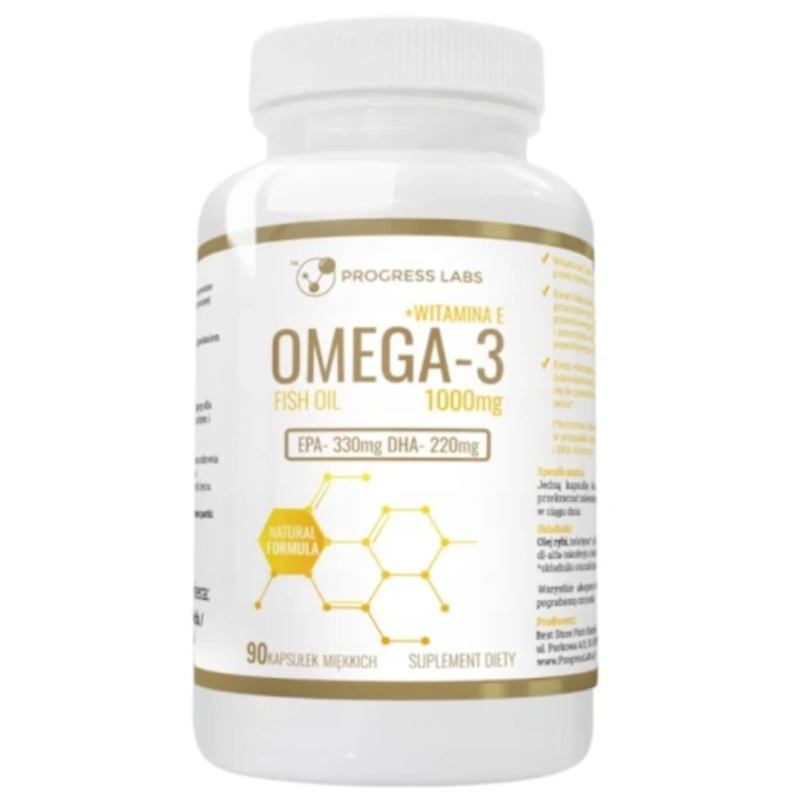 Omega-3 1000 mg + witamina E – serce i mózg | 90 kaps