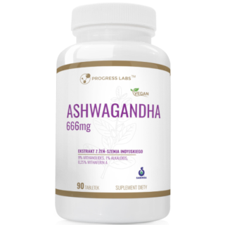 Ashwagandha 666 mg 9% witanolidów – stres i sen