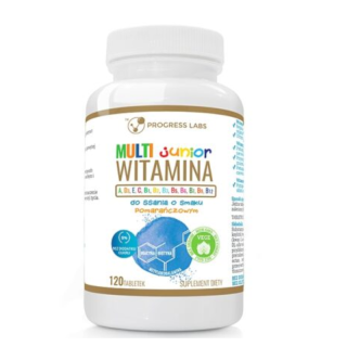 Multiwitamina Junior Progress Labs – 120 tabletek do ssania